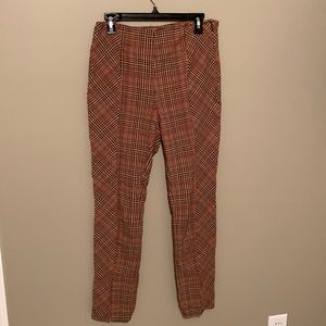 Free people plaid skinny leggings